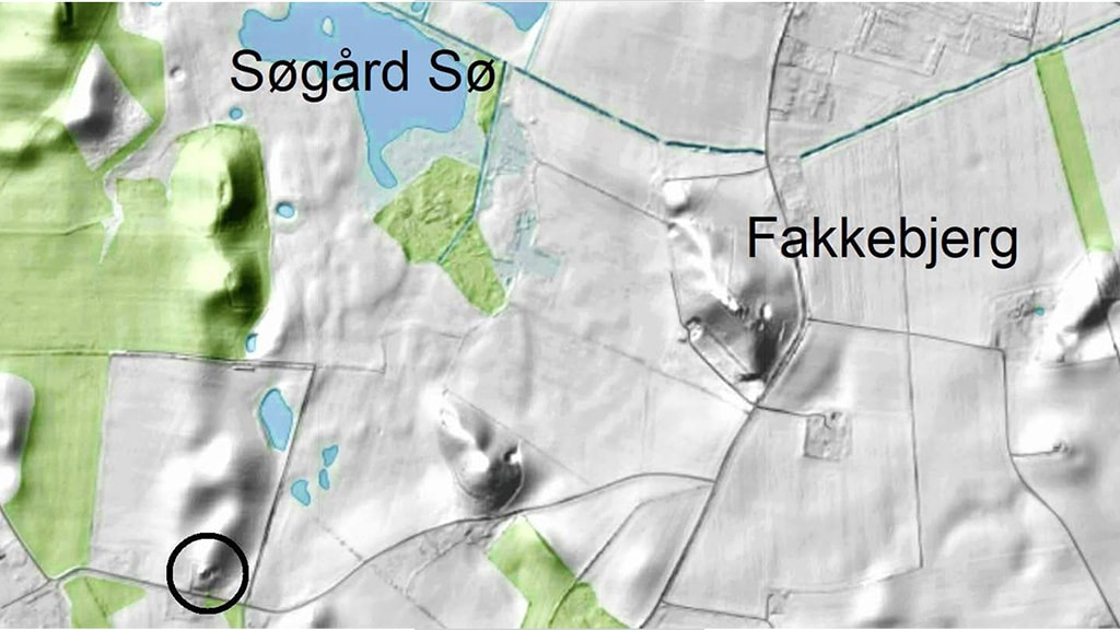 Skyggekort over Fakkebjerg-området