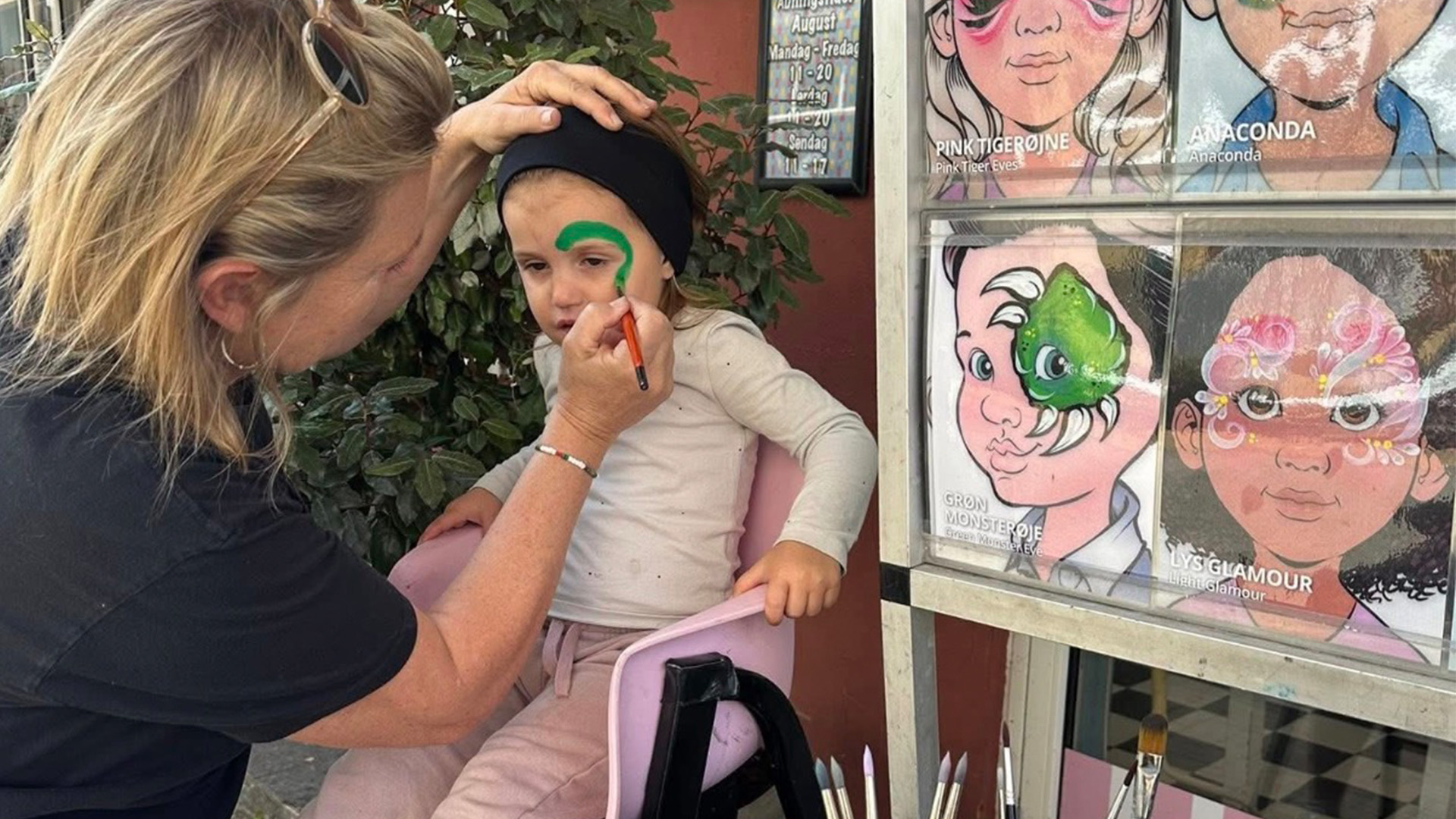 Ansigtsmaling hos Iscafeen