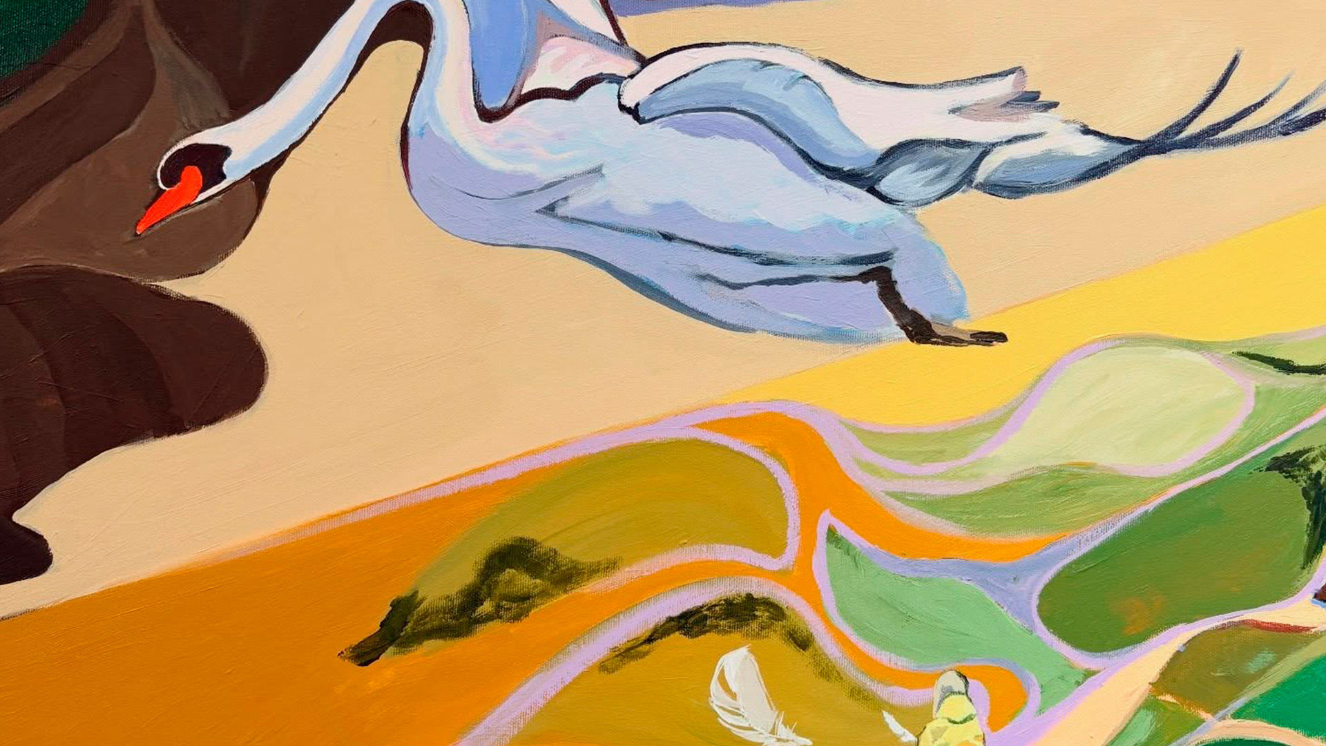 Maleri: Svane