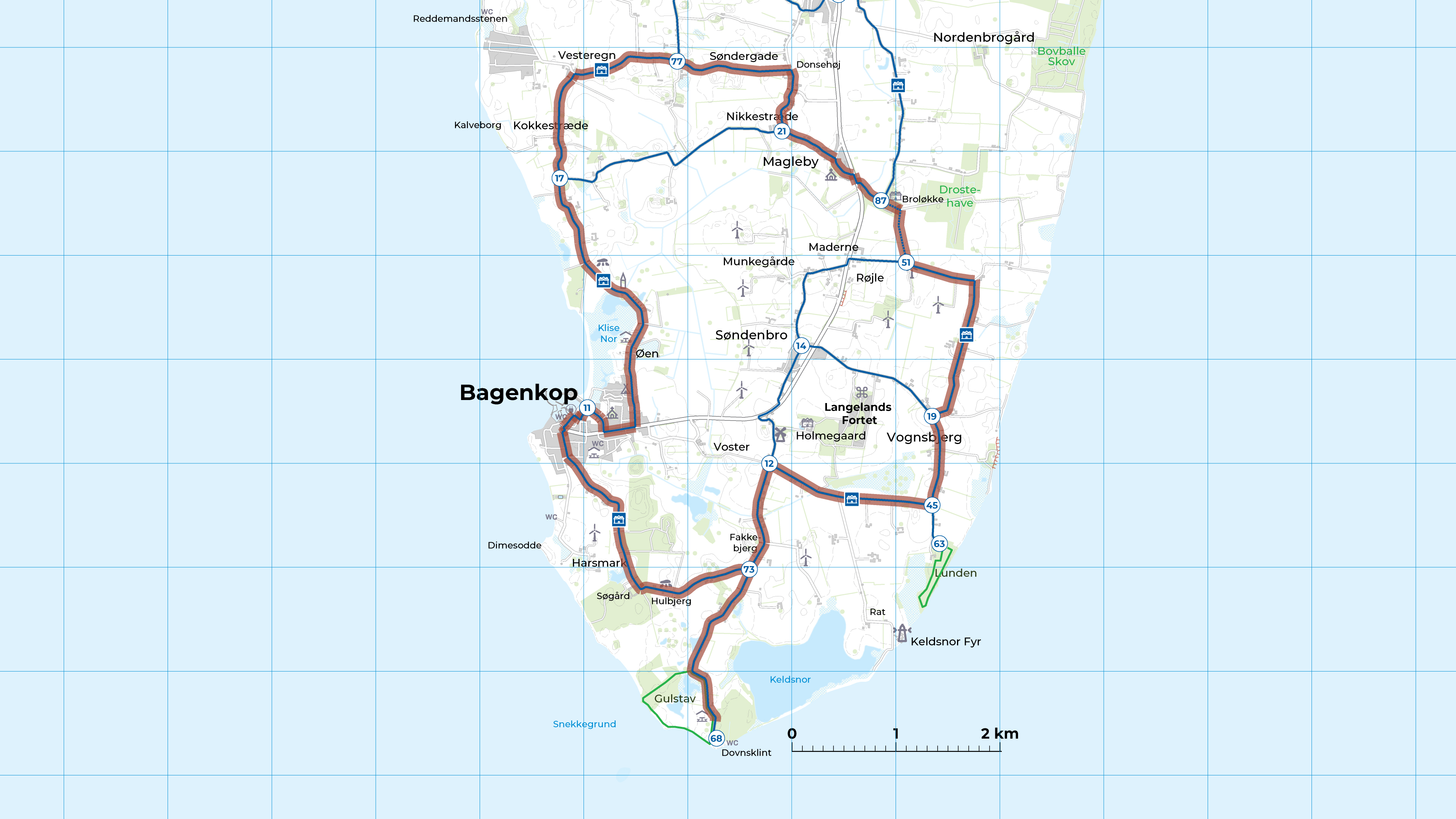 Cykelrute: Istidens Landskab på Sydlangeland