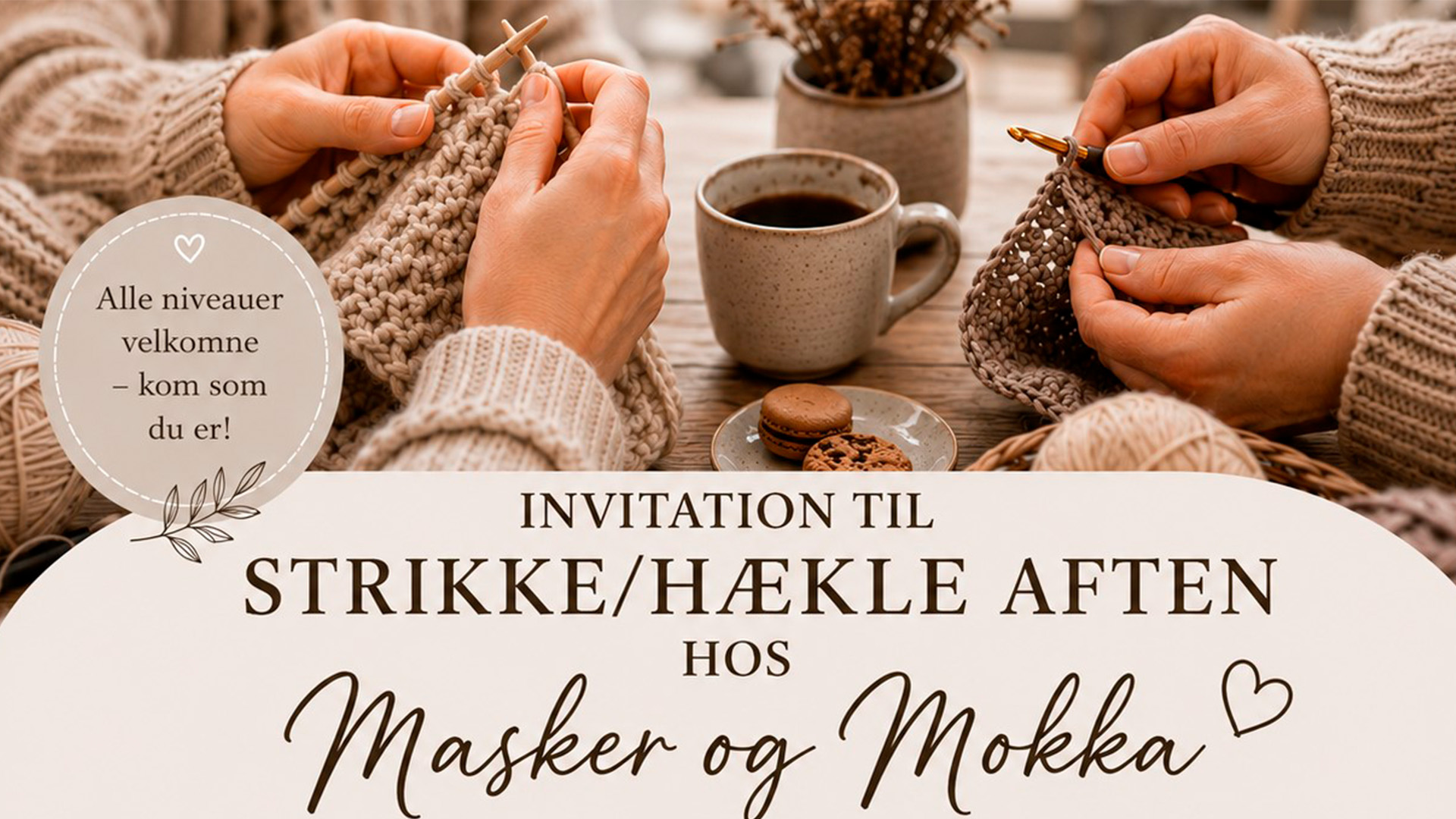Invitation til strikke-/hækle aften