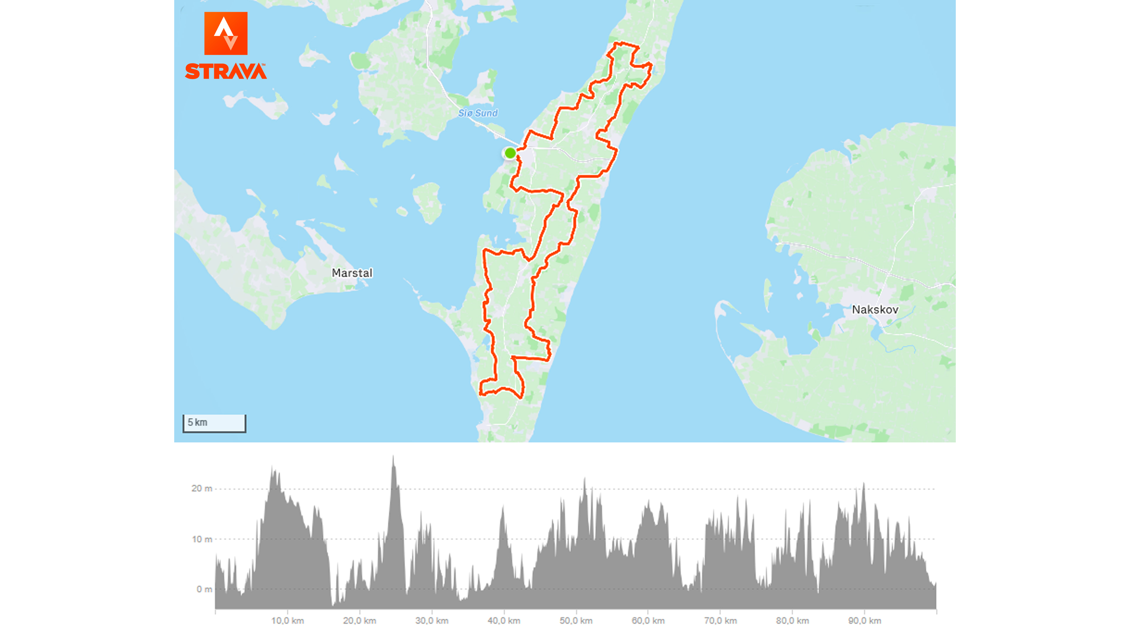 100 km cykelrute på Langeland