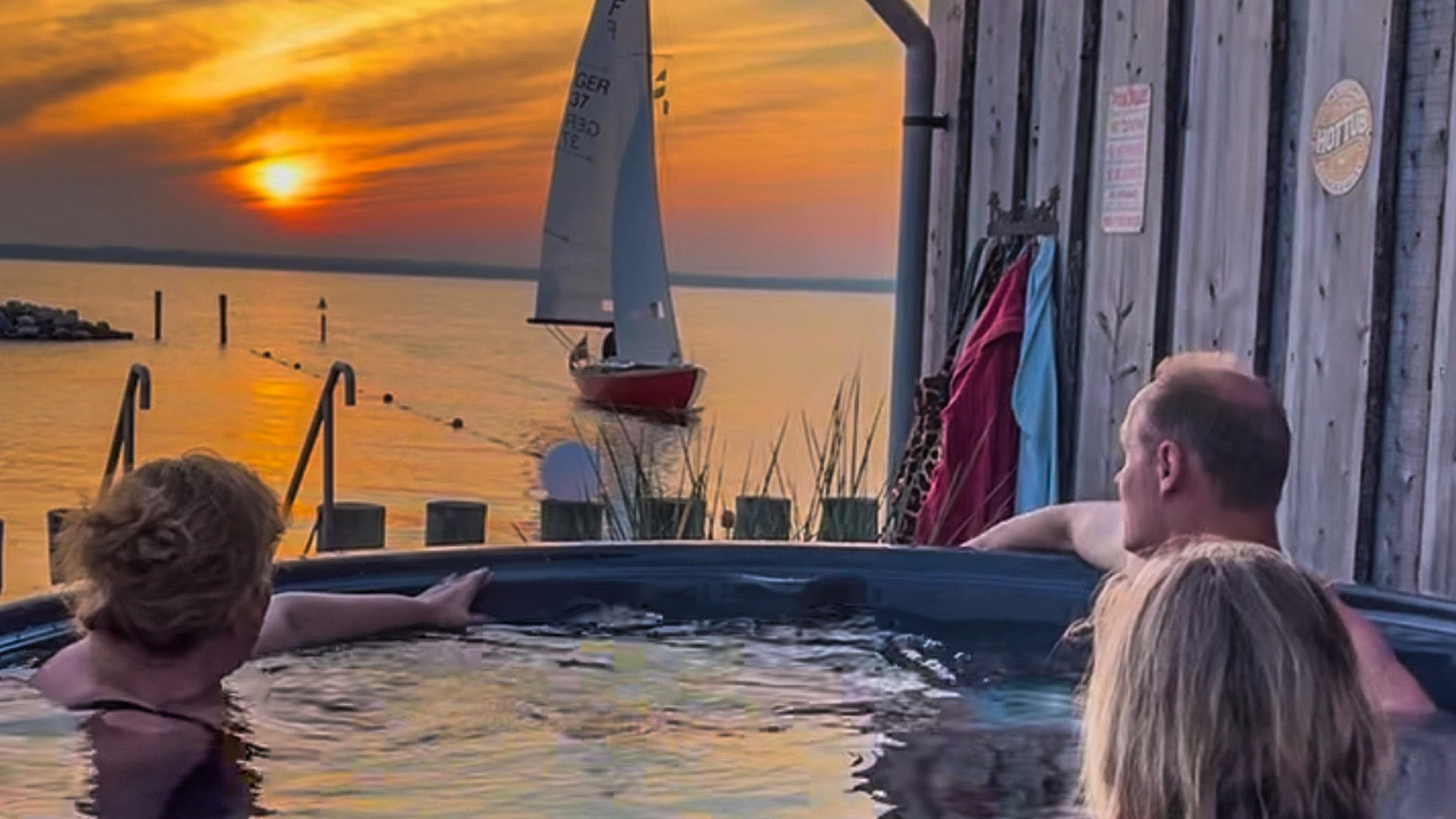 Spa und Wellness auf Langeland am Hafen von Dageløkke mit Sauna und Meerblick
