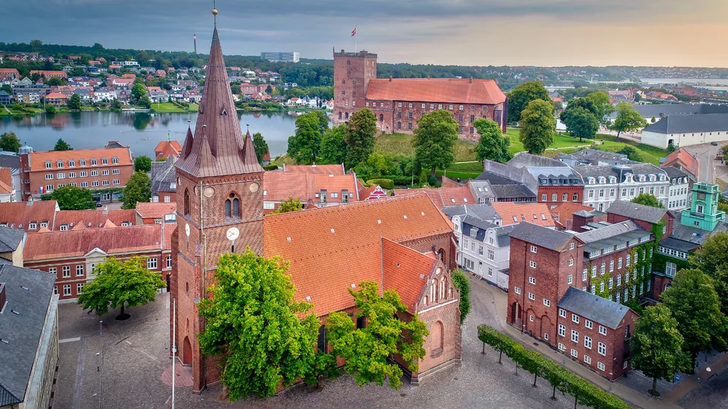 Sankt Nicolai Church seen from above