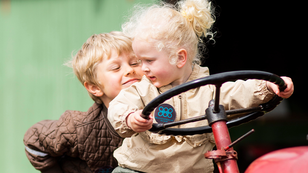 Billund Municipal Museums _ Boy and girl on tractor
