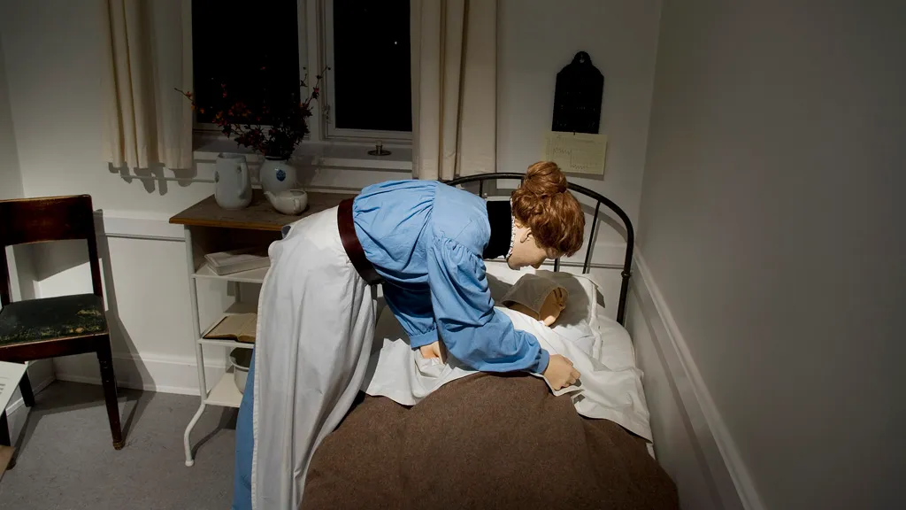 Image from museum _ image of bed care