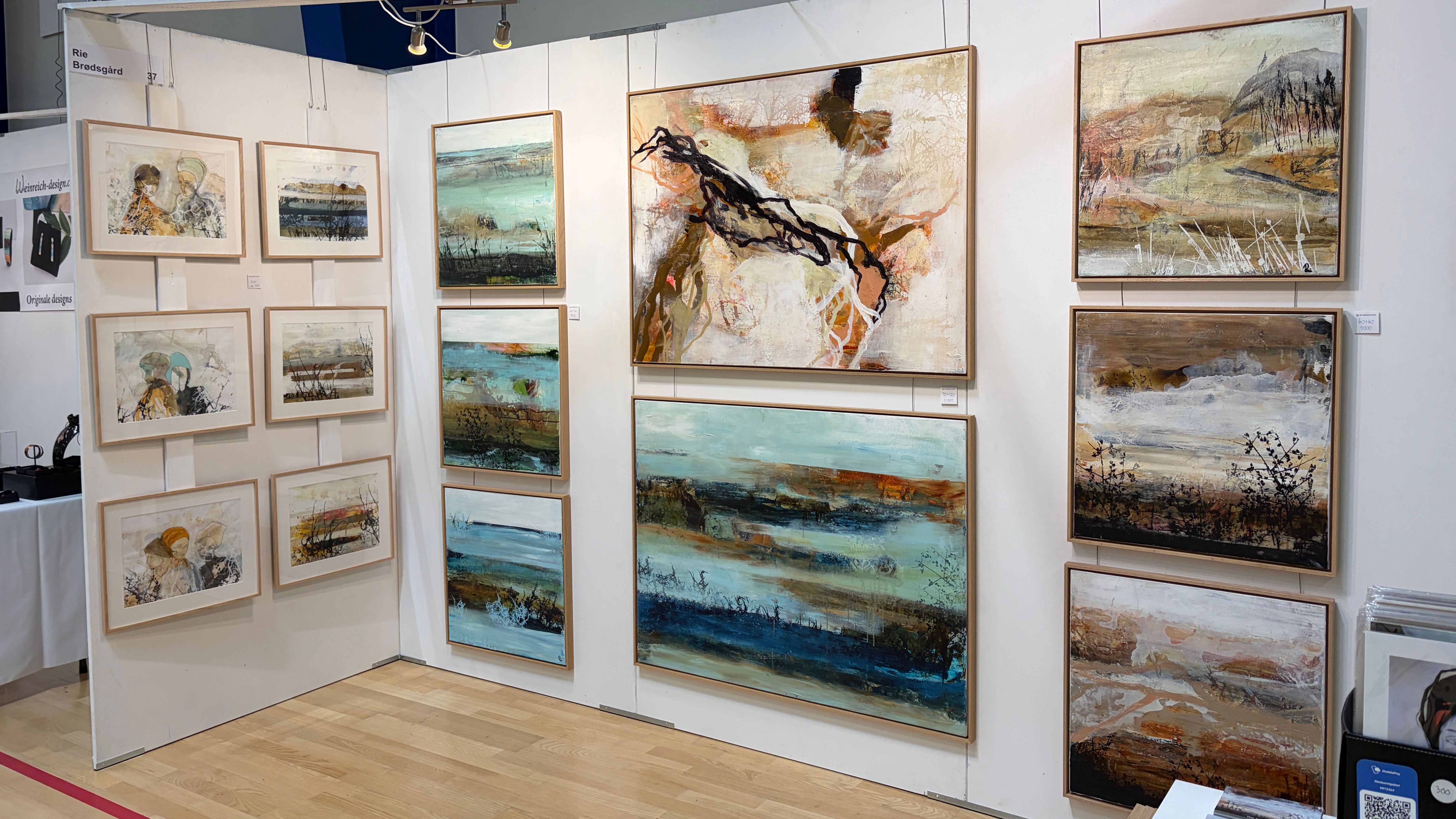Paintings on display