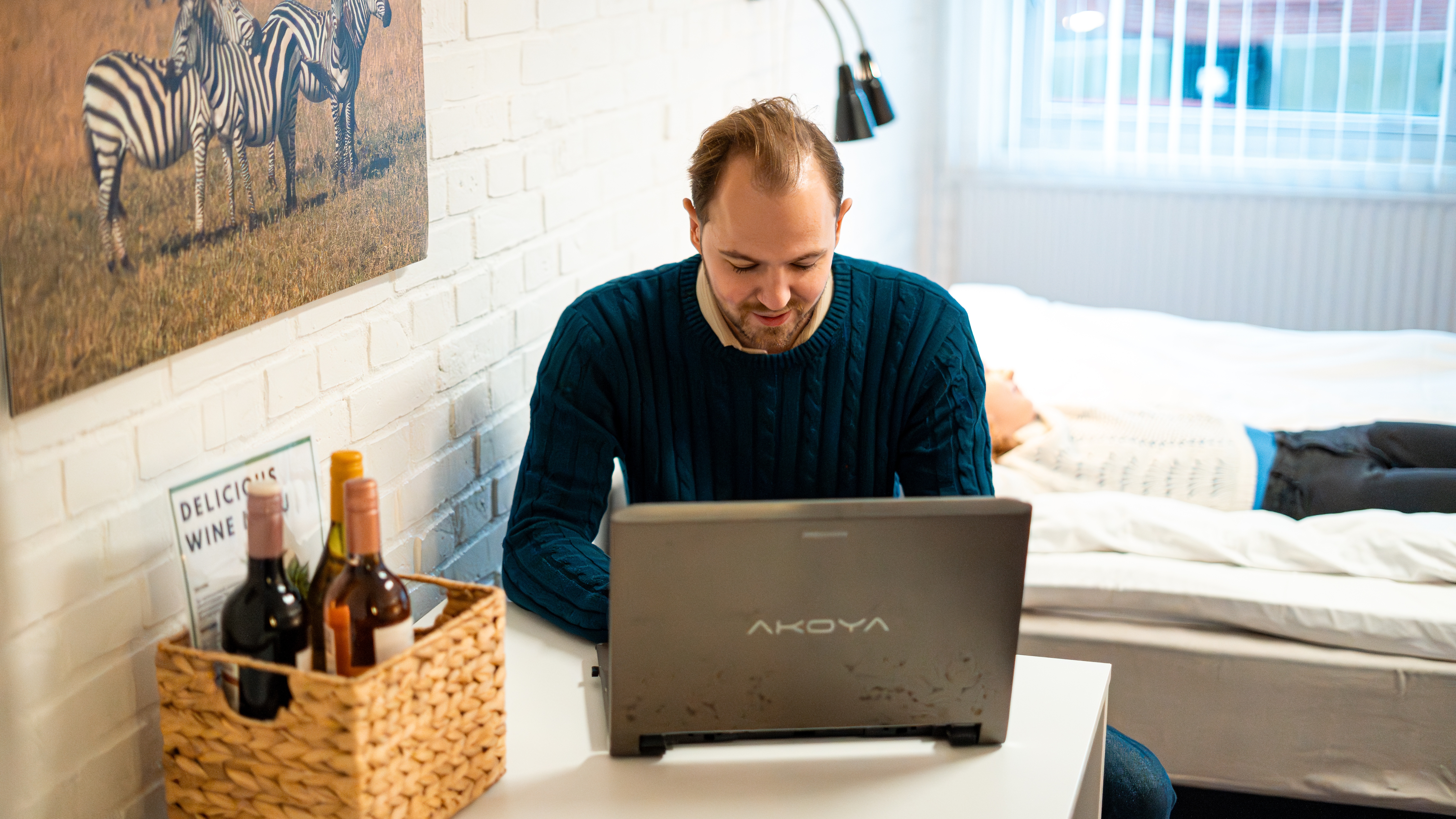 Laptop in the room