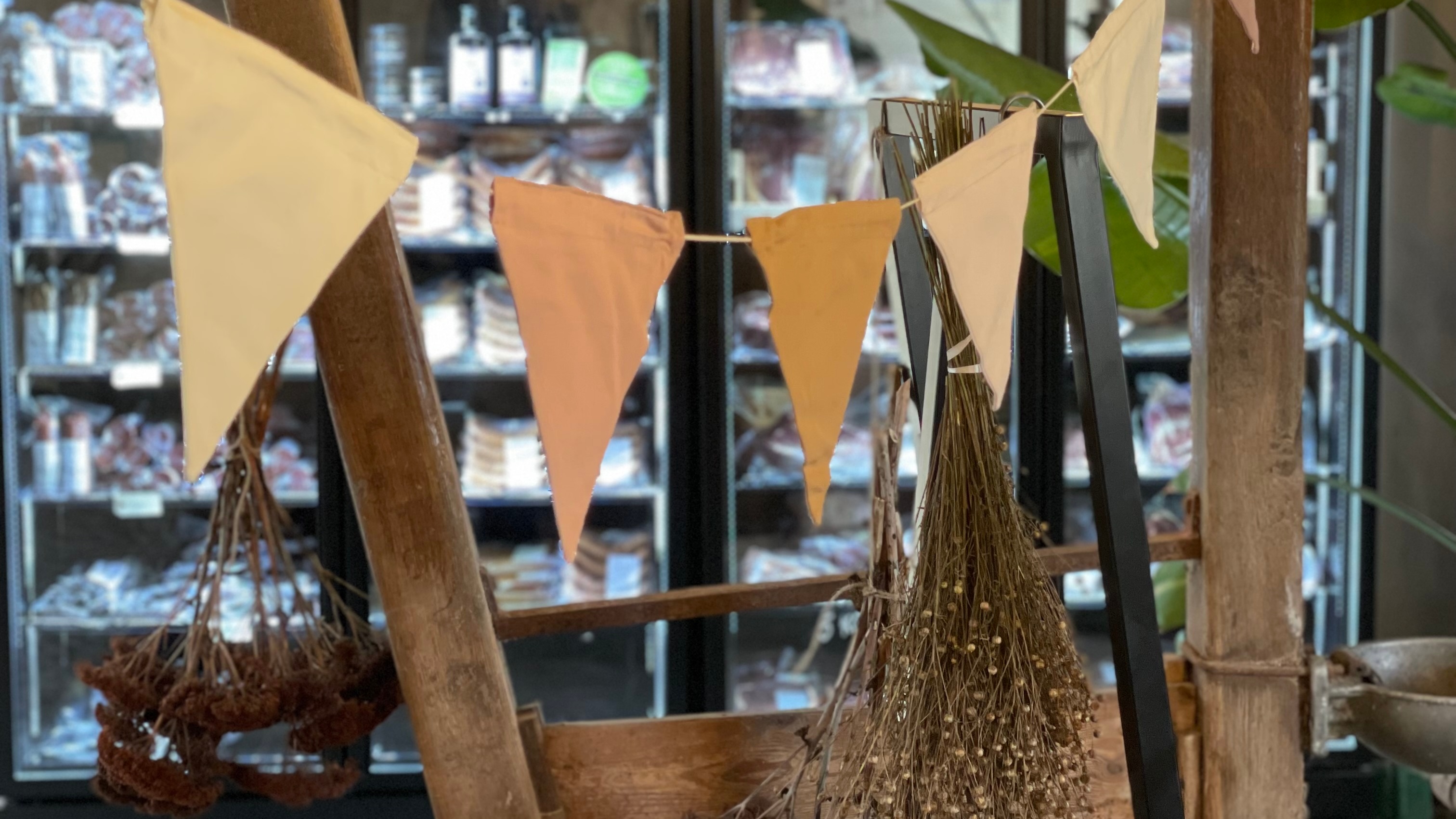 Inside the farm shop