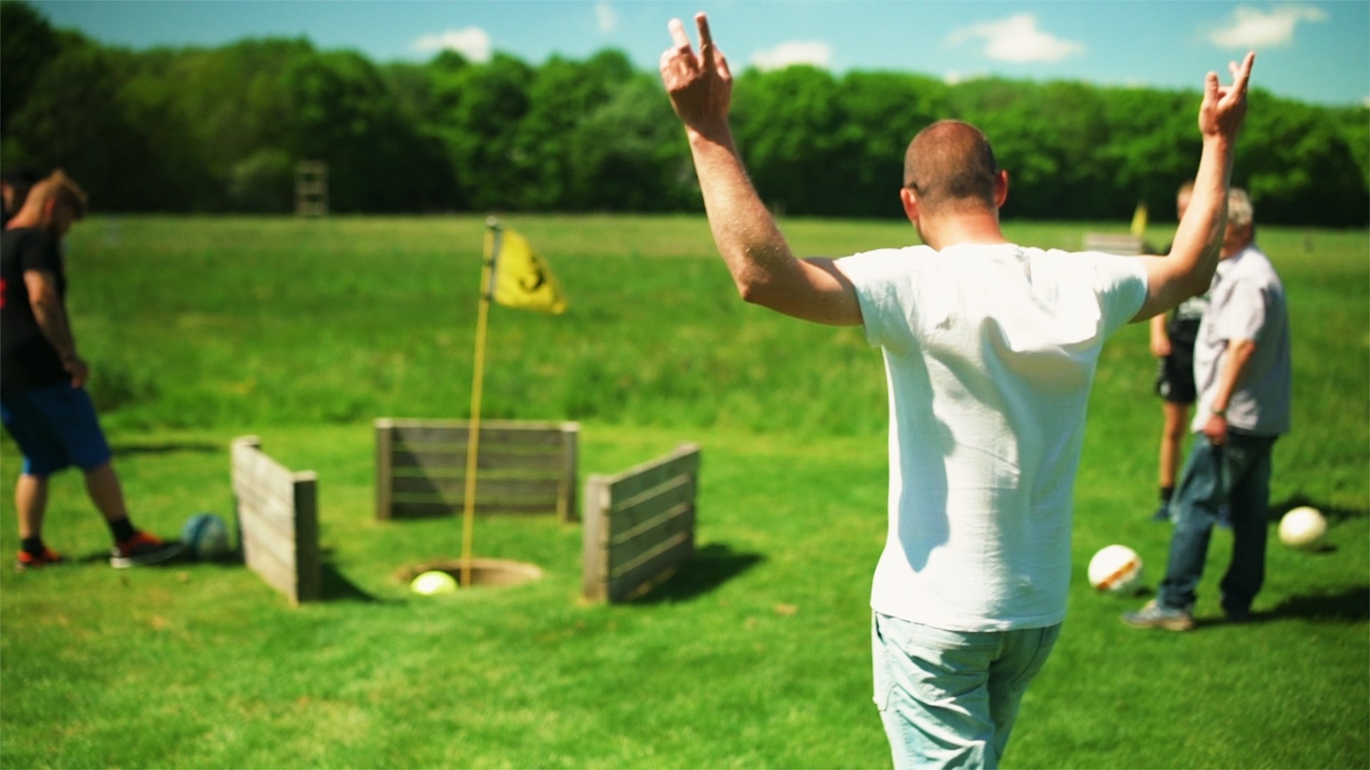 Family fun at footgolf