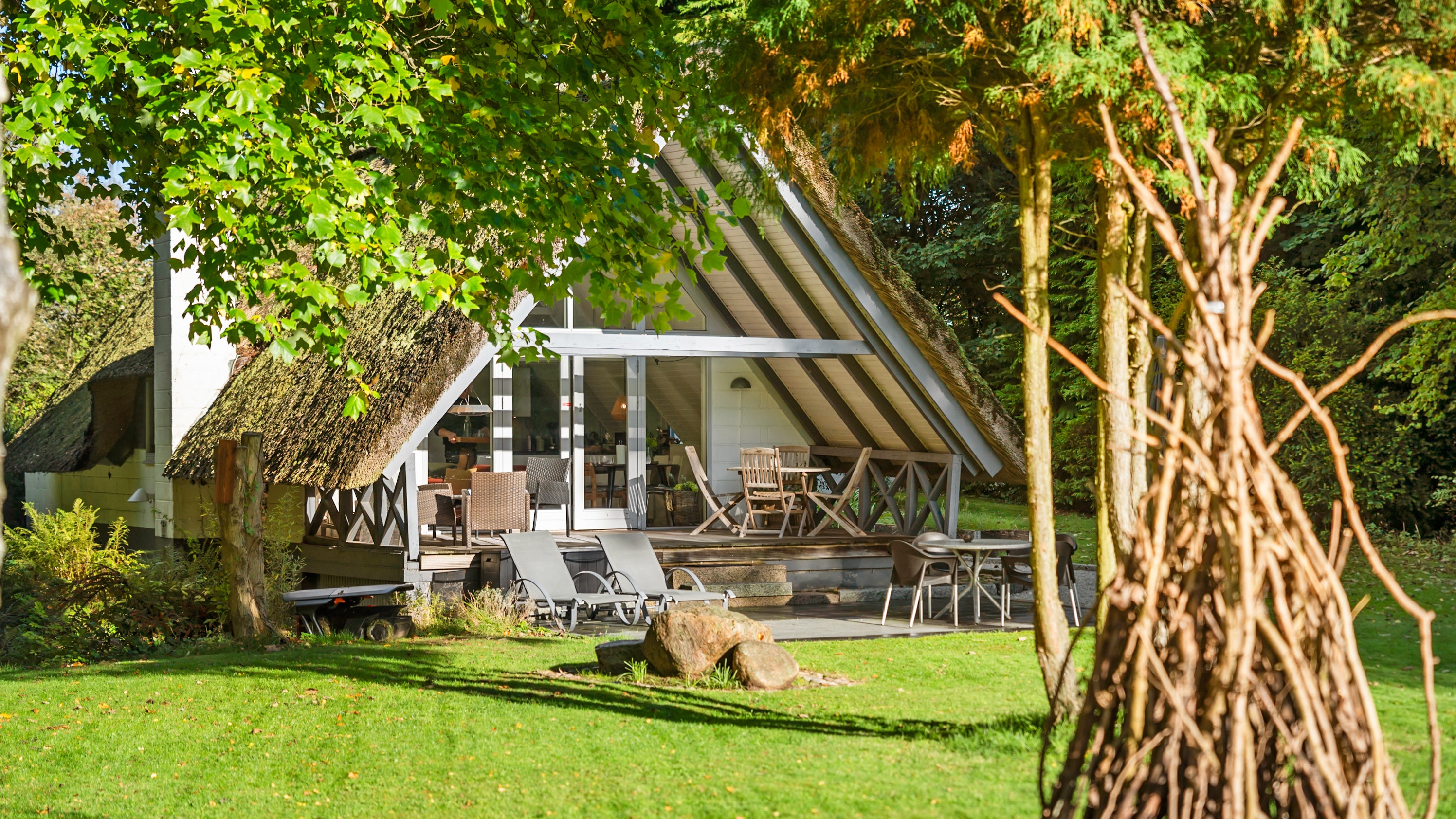Ferienhaus mit Reetdach
