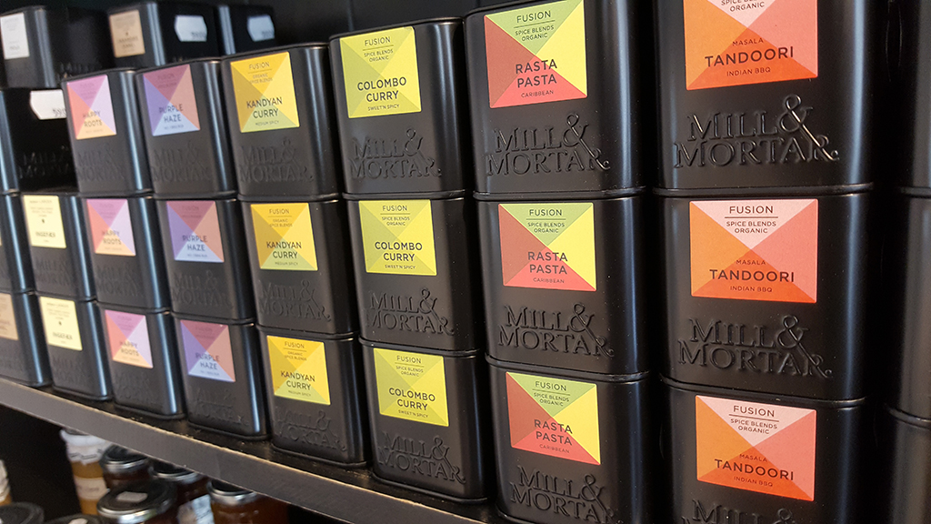 Various spices at Blas Kaffe og The in Odder