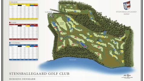 Stensballegaard oversigt over golfbane