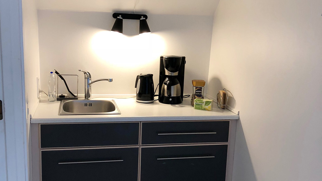 The kitchen at Bakkegaarden's Bed & Breakfast