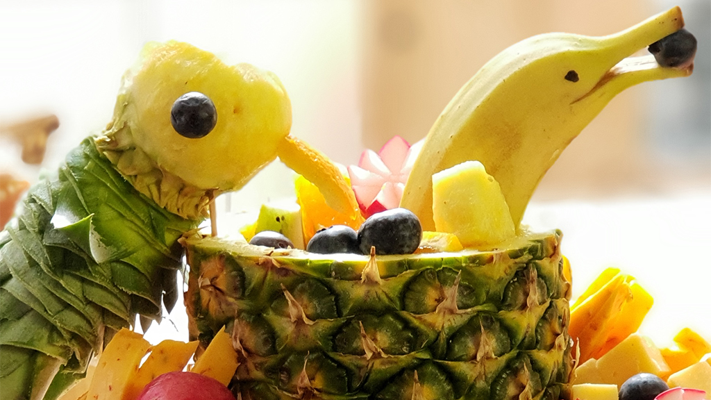 Fruit platter from the dairy Barrit Mejeri