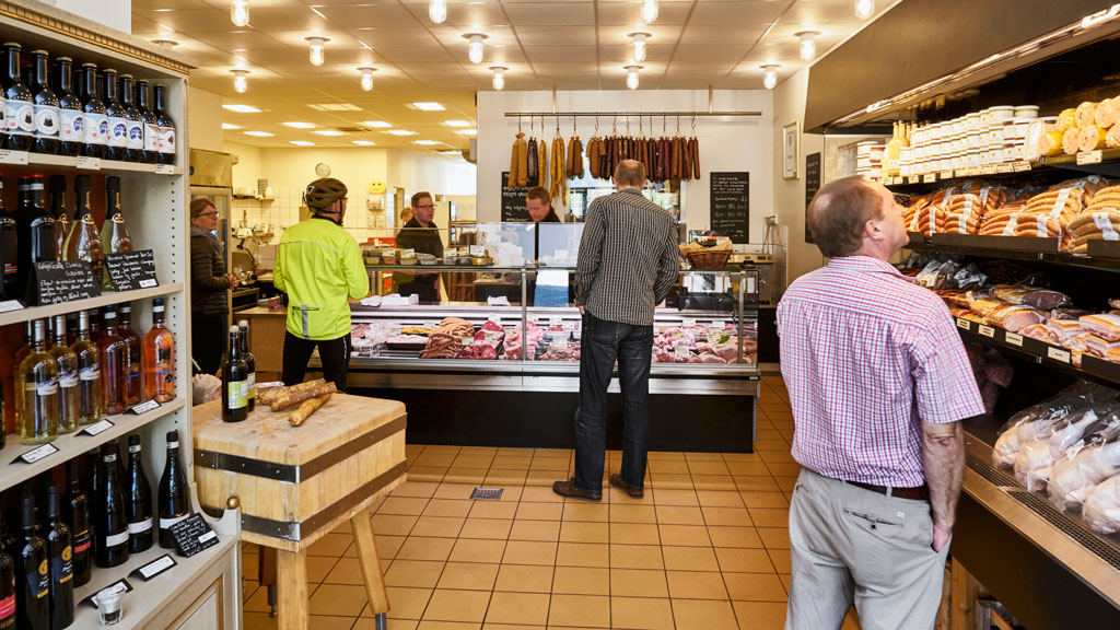 The butcher shop at Fru Møllers Mølleri