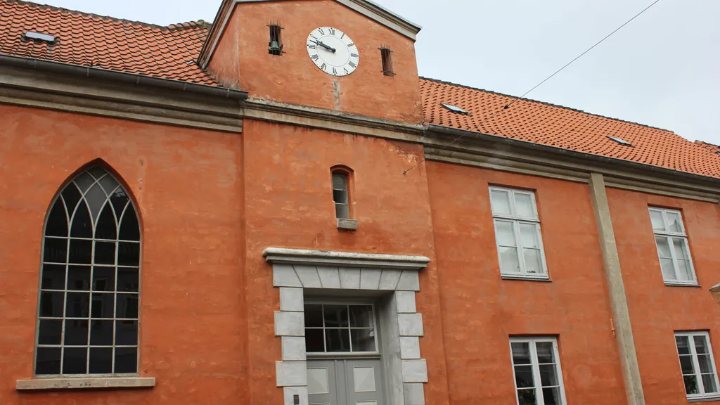 Facaden på Hospitalskirken i Horsens