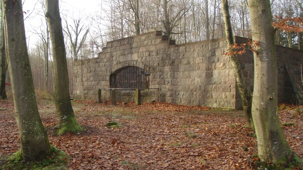 The bear cave in Rathlousdal Forest in Odder