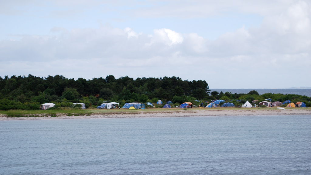 Tunø Campsite viewed from the water side