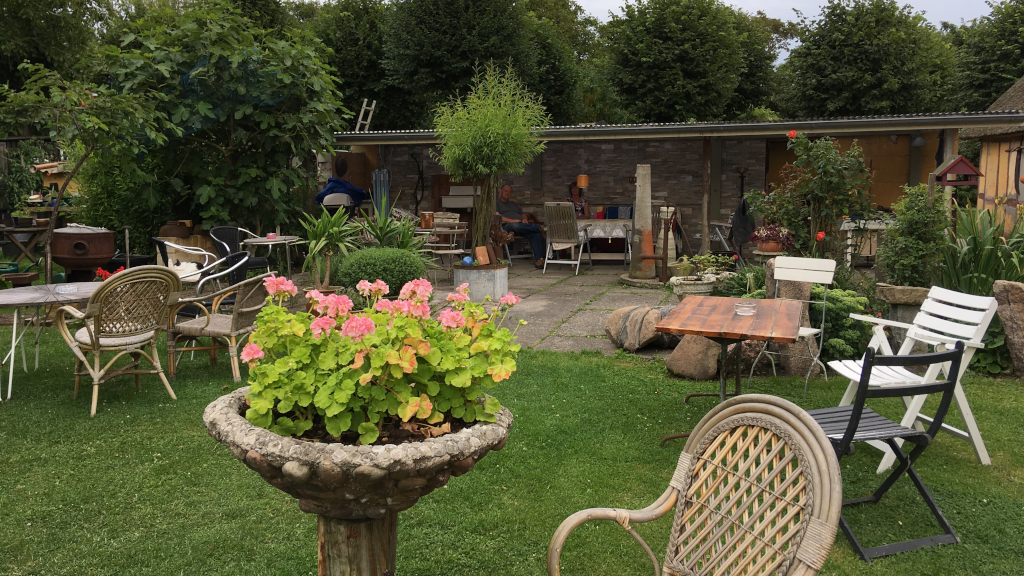 Cozy moments in the garden at Louises Pensionat on Endelave