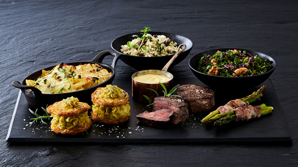 Meat and vegetables from the deli at Bilka