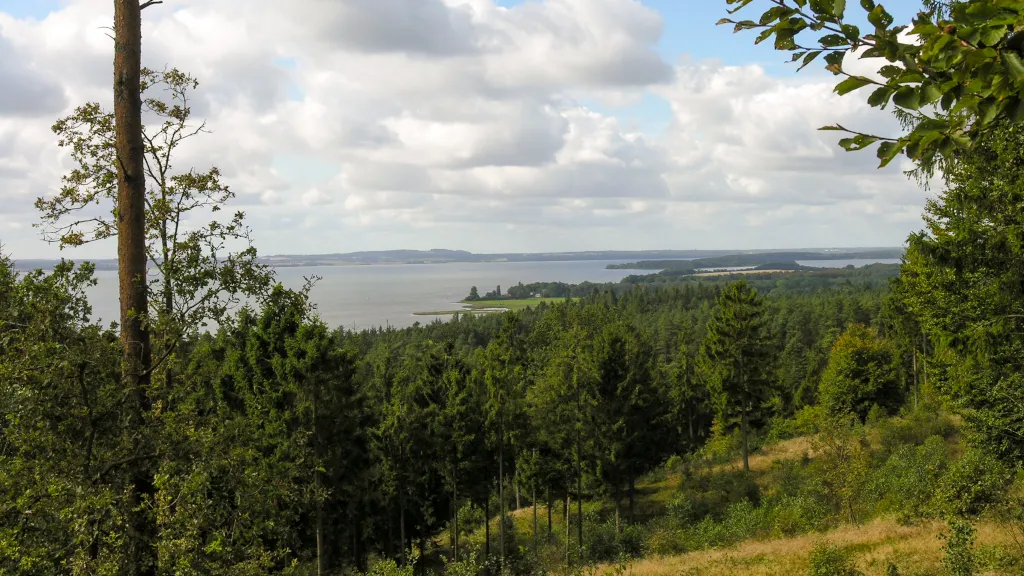 View over Horsens Fjord from Blakshøj near Sondrup Bakker