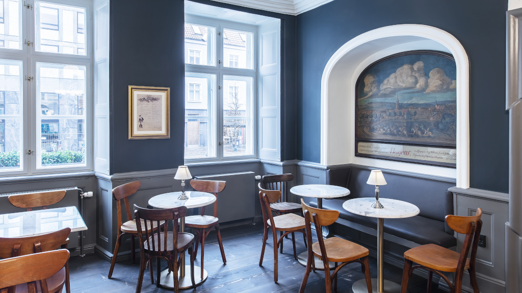 The wine bar at Jørgensens Hotel in Horsens