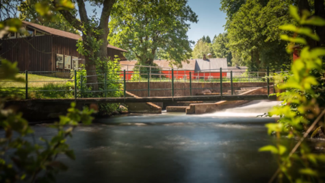 Bro over Gudenåen ved Klostermølle