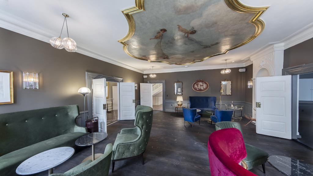 The lounge at Jørgensens Hotel in Horsens