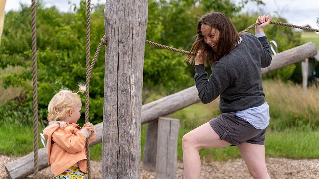 Family in the Fairy Tale Forest between Horsens, Odder, and Skanderborg