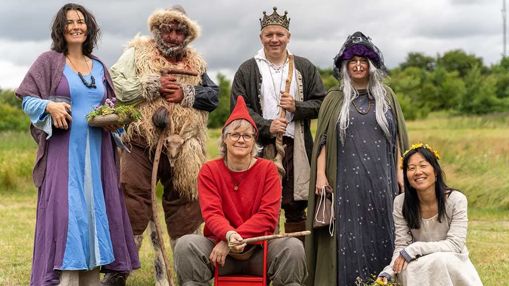 Costumed storytellers in the Fairy Tale Forest focus on nature, play, and social activities