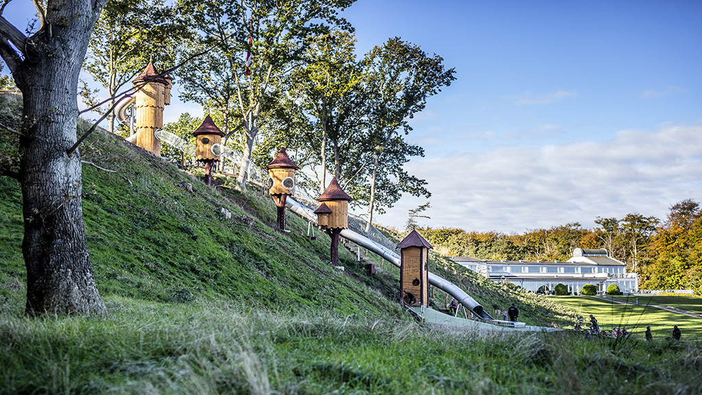Juelsminde Nature Playground has a really long slide