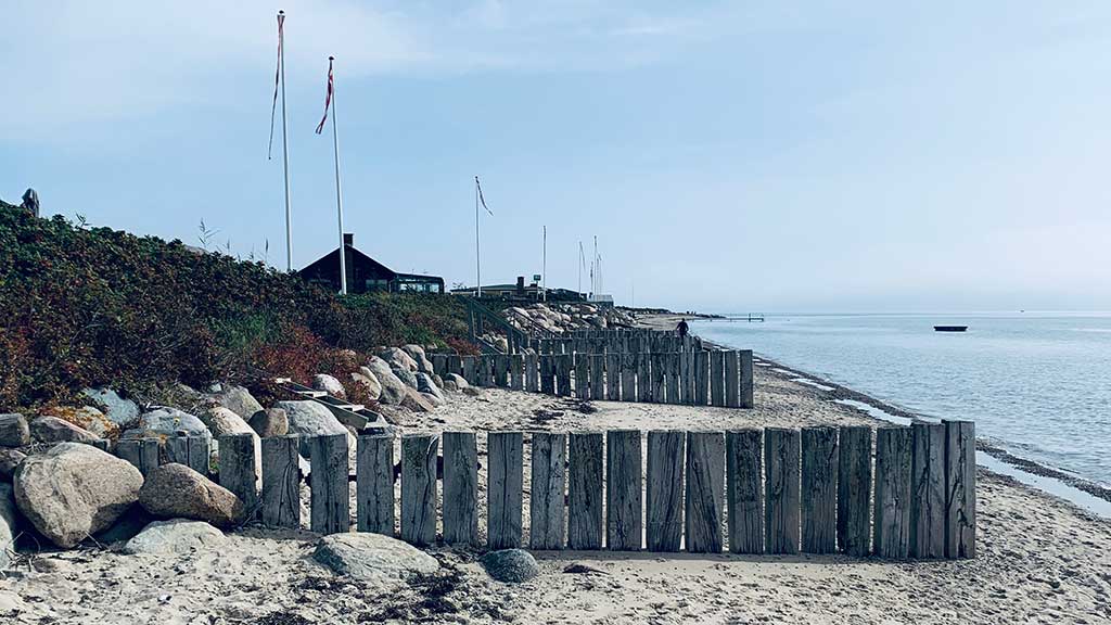 Private beach at Strandhuse Beach in Juelsminde