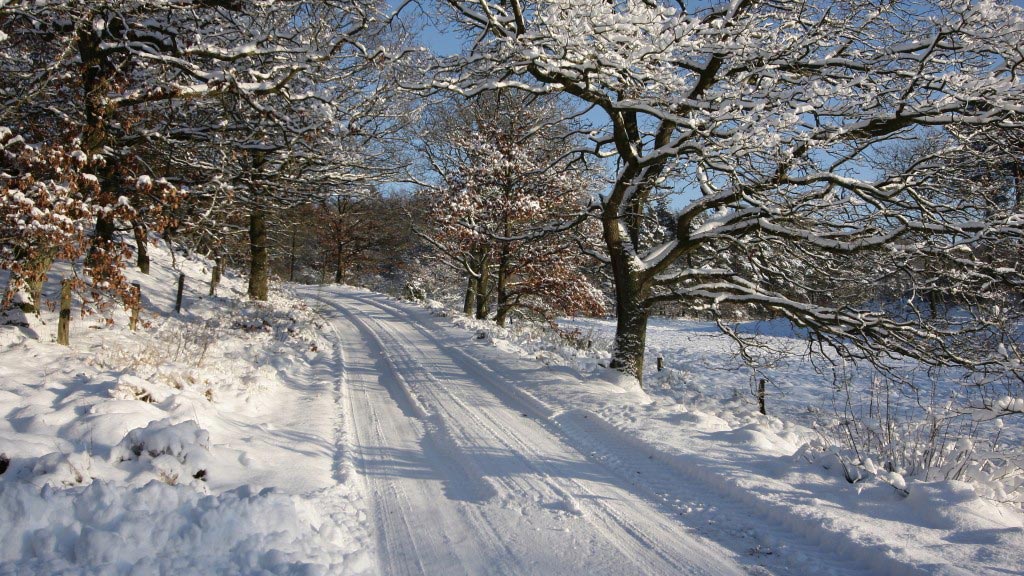 The Ancient Road at the great watershed covered in snow