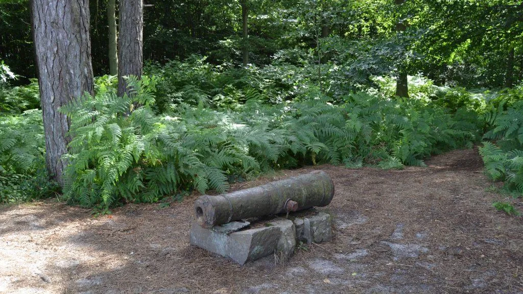 Ved Tønballe Naturcenter ligger en gammel kanon