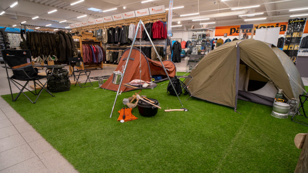 Display of tents at Effektlageret in Horsens