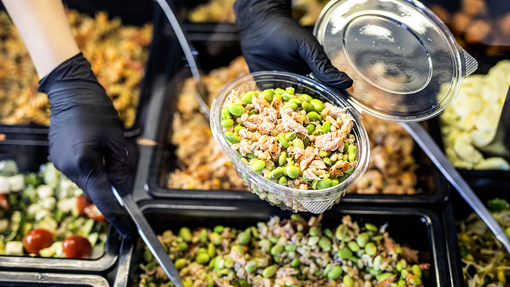 Build-your-own salad at Anne's Frokost & Sandwich in Odder