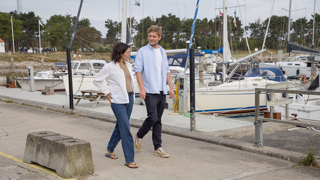 Tunø marina and ferry harbor