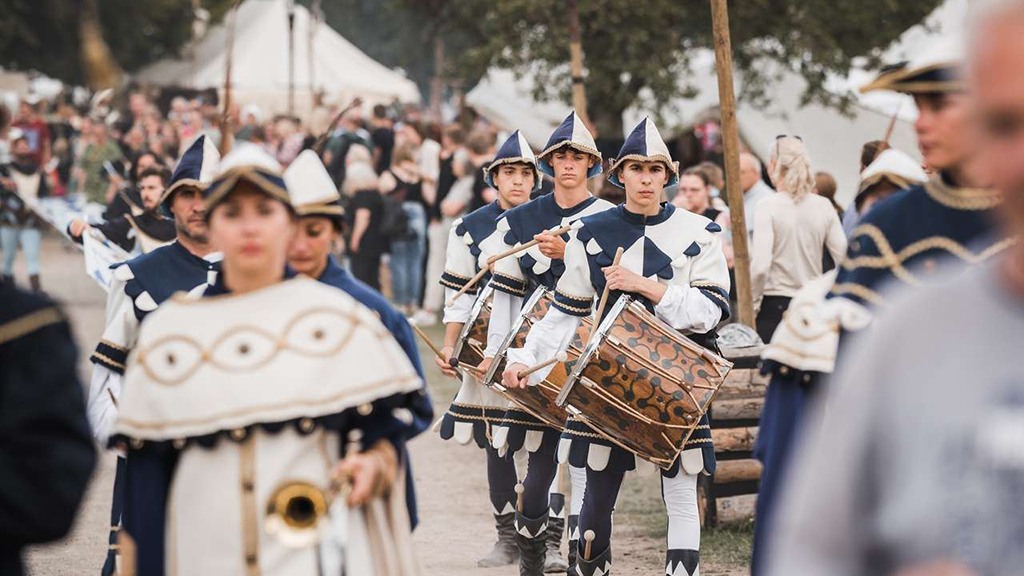 A guard in a procession at the Horsens Medieval Festival