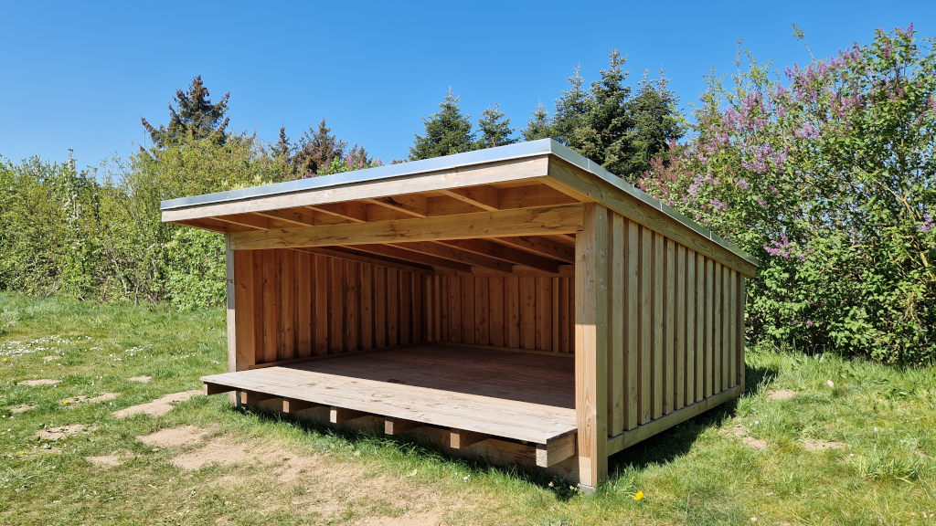 Shelter at the nature campsite in Brigsted