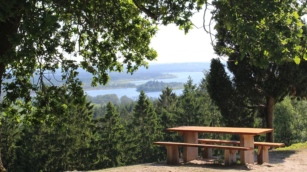 Udsigt over Mossø fra Sukkertoppen