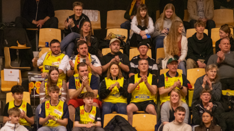 Fans af basket holdet Horsens IC til kamp i Forum Horsens