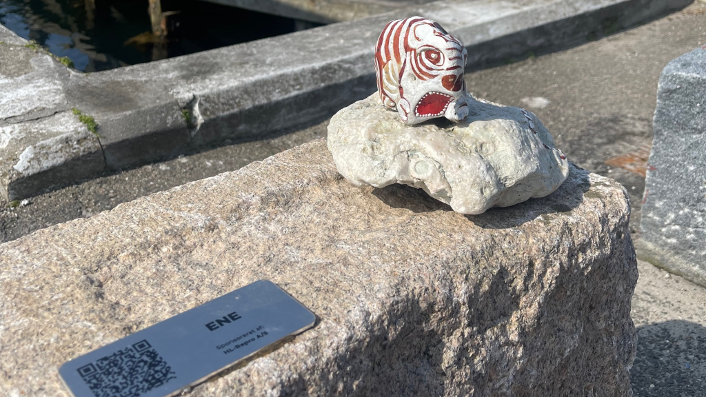 The sculpture Ene from the Tiger Hunt in Juelsminde