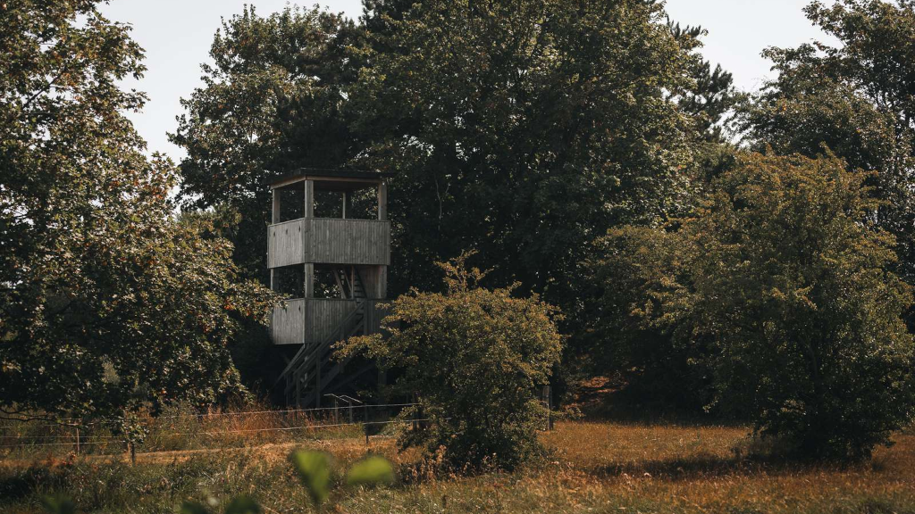 The birdwatching tower in Nørrestrand near Horsens