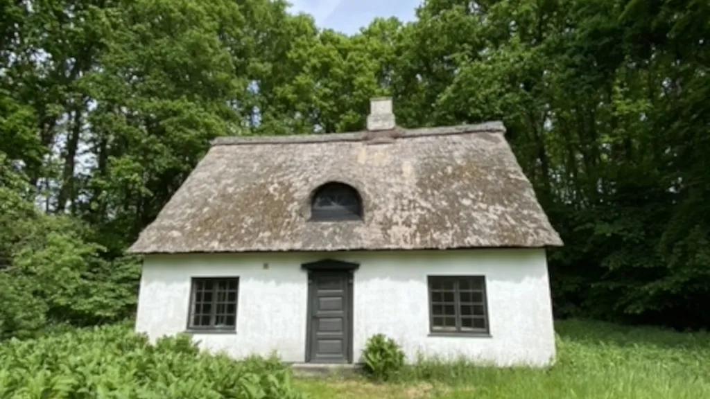 A small thatched house on Vorsø