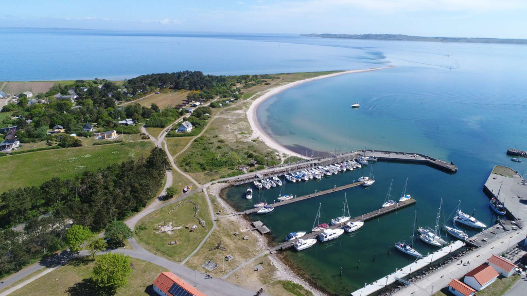 Aerial photo of Tunø Harbour