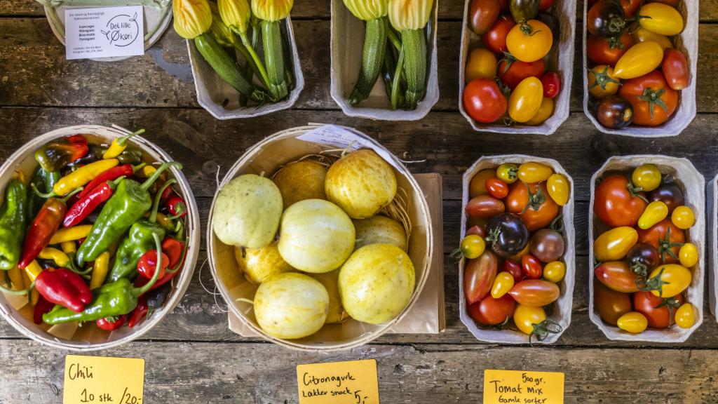 Blandede grøntsager hos Det Lille Økori