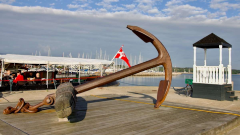 Fregatten Jyllands anker på Juelsminde Havn