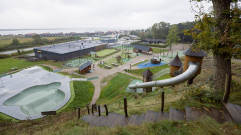 Juelsminde Naturlegepark set fra bakketoppen