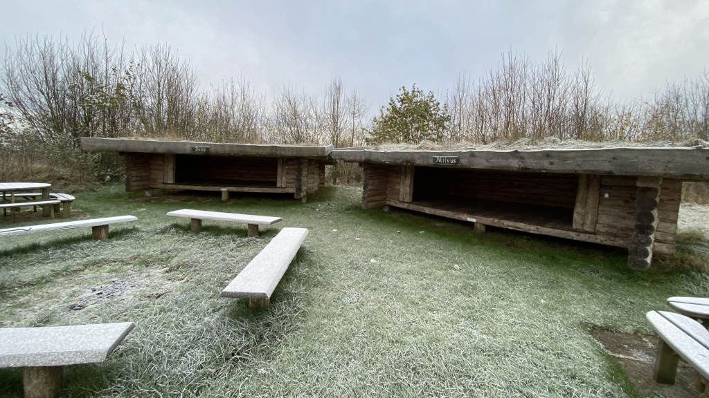 Two shelters in the Fairy Tale Forest